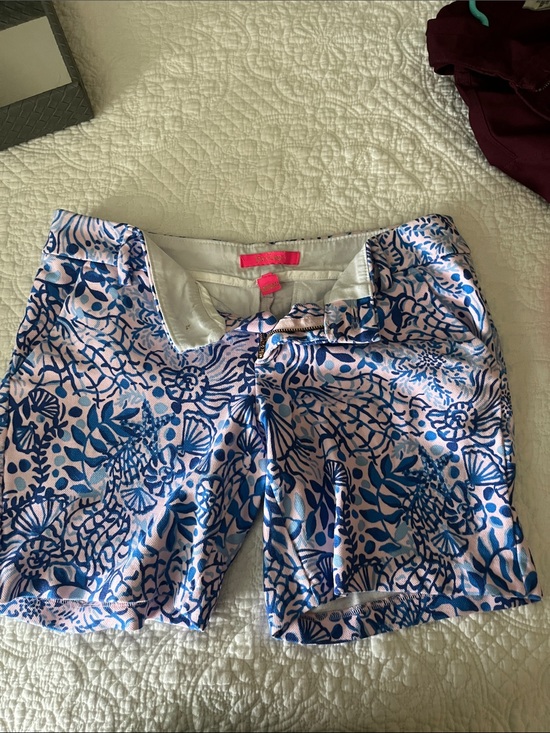Lilly Pulitzer Pants - Lilly Pulitzer Pink and Blue Floral Bermuda Shorts